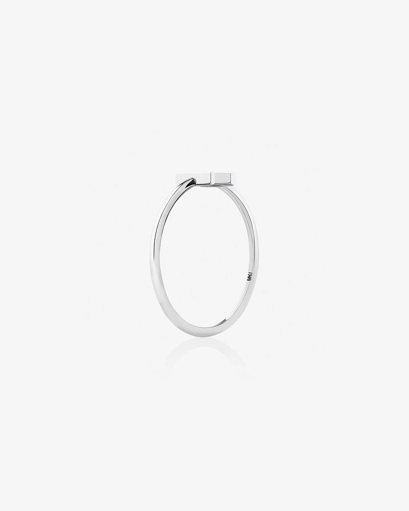 C Initial Ring in Sterling Silver