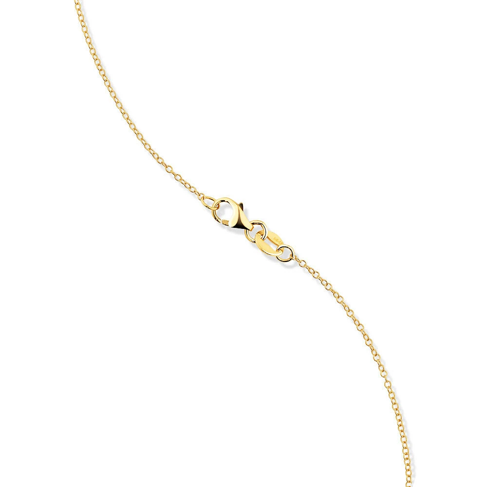 Diamond-Cut Rondell Pendant in 10kt Yellow Gold