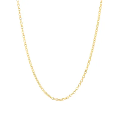 70cm (28") Oval Belcher Chain in 10kt Yellow Gold