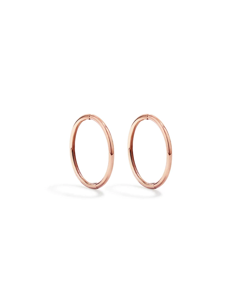 14mm Sleeper Earrings in 10kt Yellow Gold