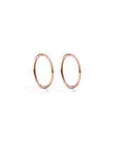 14mm Sleeper Earrings in 10kt Yellow Gold