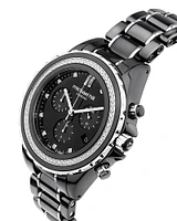 Chronograph Watch with 0.50 Carat TW of Diamonds in Black Ceramic & Gold Tone Stainless Steel