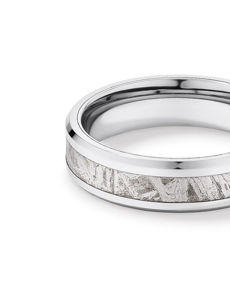 6mm Tungsten and Meteorite Wedding Band