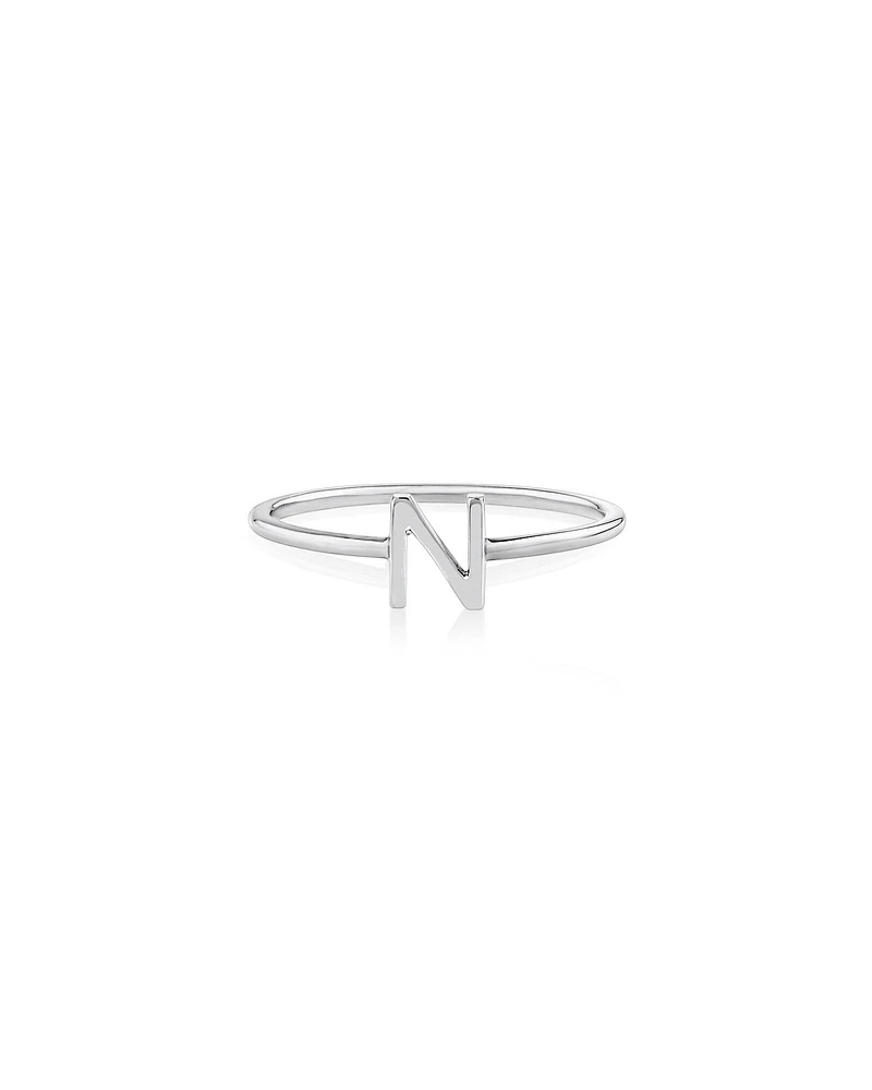 C Initial Ring in Sterling Silver