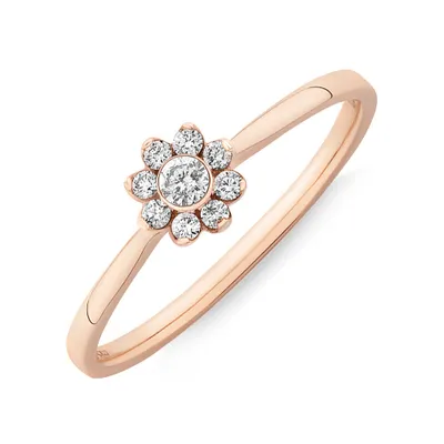 Evermore Promise Ring with 0.15 Carat TW of Diamonds 10kt Rose Gold