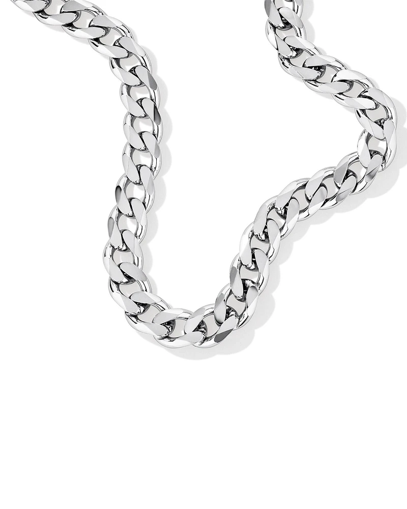 14.8mm Curb Chain in Sterling Silver