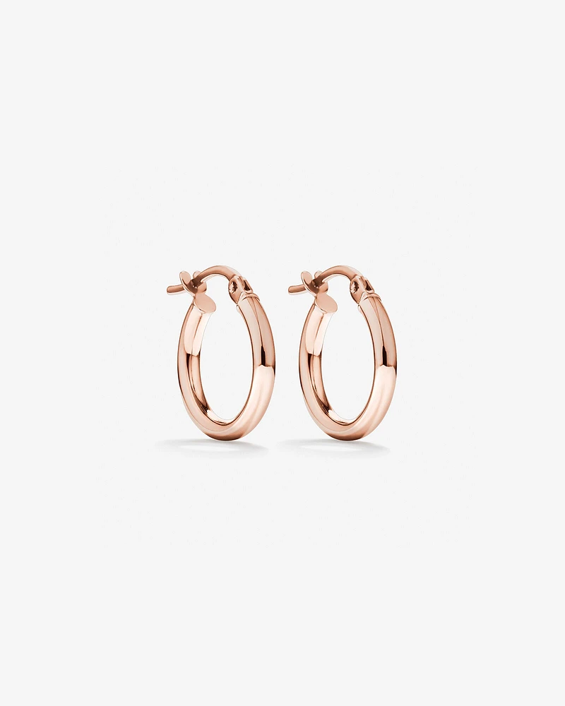 10mm Hoop Earrings in 10kt Rose Gold