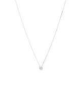 0.28 Carat TW Multistone Emerald Cut Diamond Pendant in 10kt White Gold