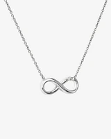 Diamond Accent Infinity Necklace in Sterling Silver