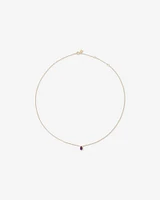 Collier Lariat Avec Améthyste Violette Taille Poire Et Diamants En Or Jaune 10 Ct