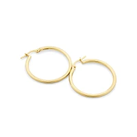 25mm Hoop Earrings in 10kt White Gold