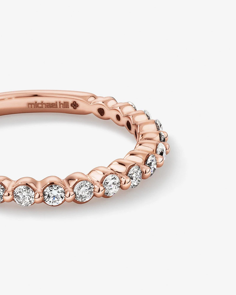 Wedding Ring with 0.34 Carat TW of Diamonds in 14kt Rose Gold