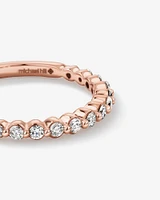 Wedding Ring with 0.34 Carat TW of Diamonds in 14kt Rose Gold