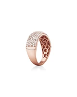 Diamond Pave Ring with 1.00 Carat TW Diamond in 10kt Rose Gold