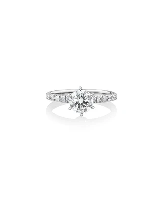 Sir Michael Hill Designer Engagement Ring with 1.37Carat TW of Diamonds in 18kt White Gold