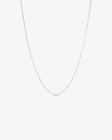 Station Necklace With 0.10 Carat TW Diamonds In Sterling Silver