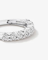 Round Cubic Zirconia Half Eternity Band in 10kt Yellow Gold