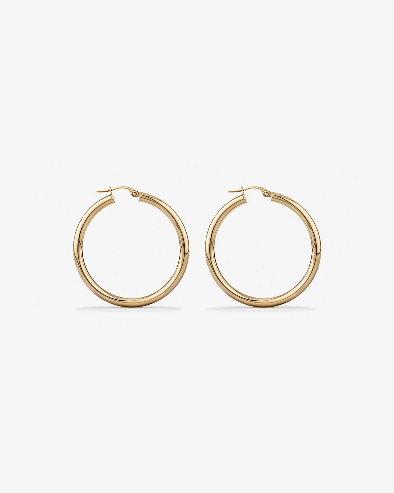 30mm Hoop Earrings in 10kt Yellow Gold