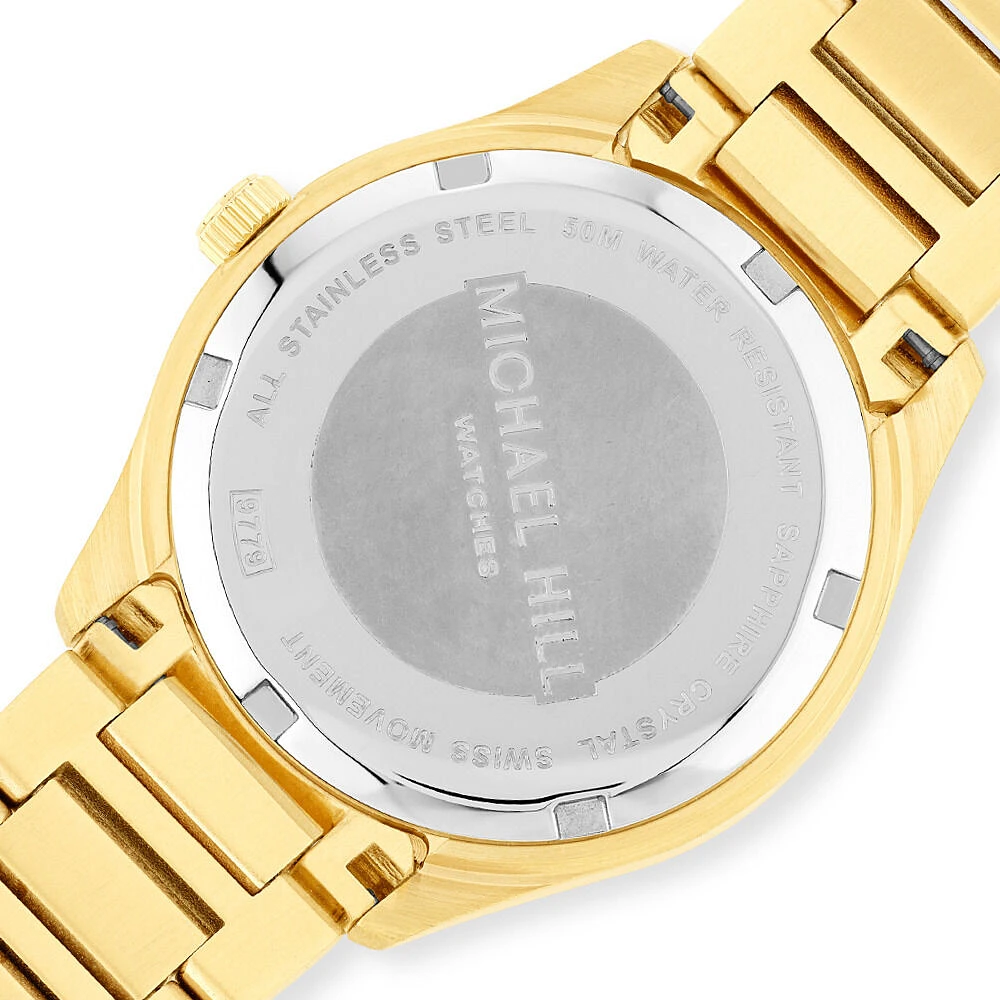 Ladies 0.40 Carat TW Diamond Quartz Watch in Yellow Gold Tone Stainless Steel