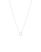 0.40 Carat TW Diamond Circle Necklace in 10kt White Gold