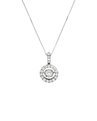 Pendentif Everlight en or blanc 14 K avec diamants totalisant 1,50 ct