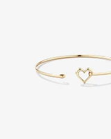 Open Heart Bangle in 10kt Yellow Gold