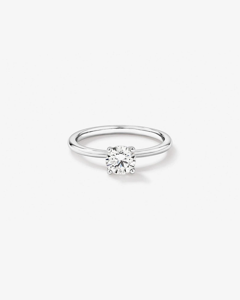 0.70 Carat TW Round Brilliant Canadian Diamond Solitaire in 18kt White Gold