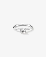 Bague solitaire en diamant canadien rond brillant 0,70 carat poids total en or blanc 18 kt