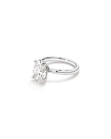 3.00 Carat TW Oval Cut Laboratory-Grown Diamond Solitaire Engagement Ring in Platinum