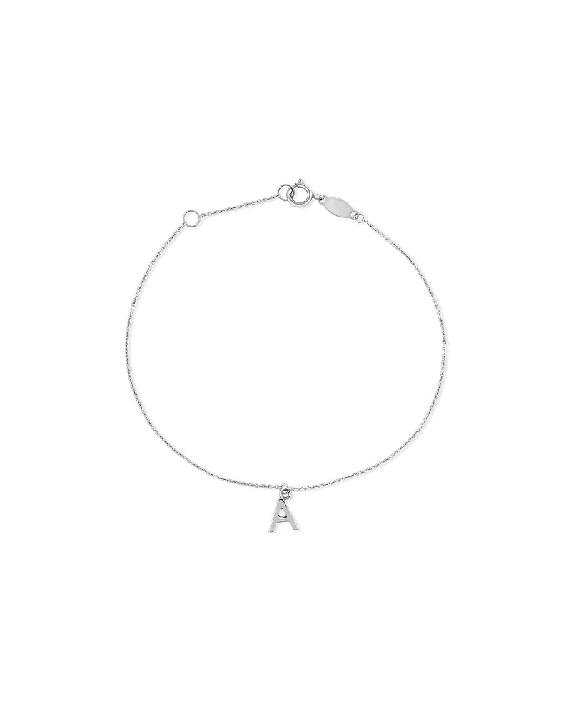 Bracelet à initiale « D » en argent