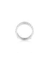 Bague complémentaire en or blanc 14 K avec diamants totalisant 0,50 ct