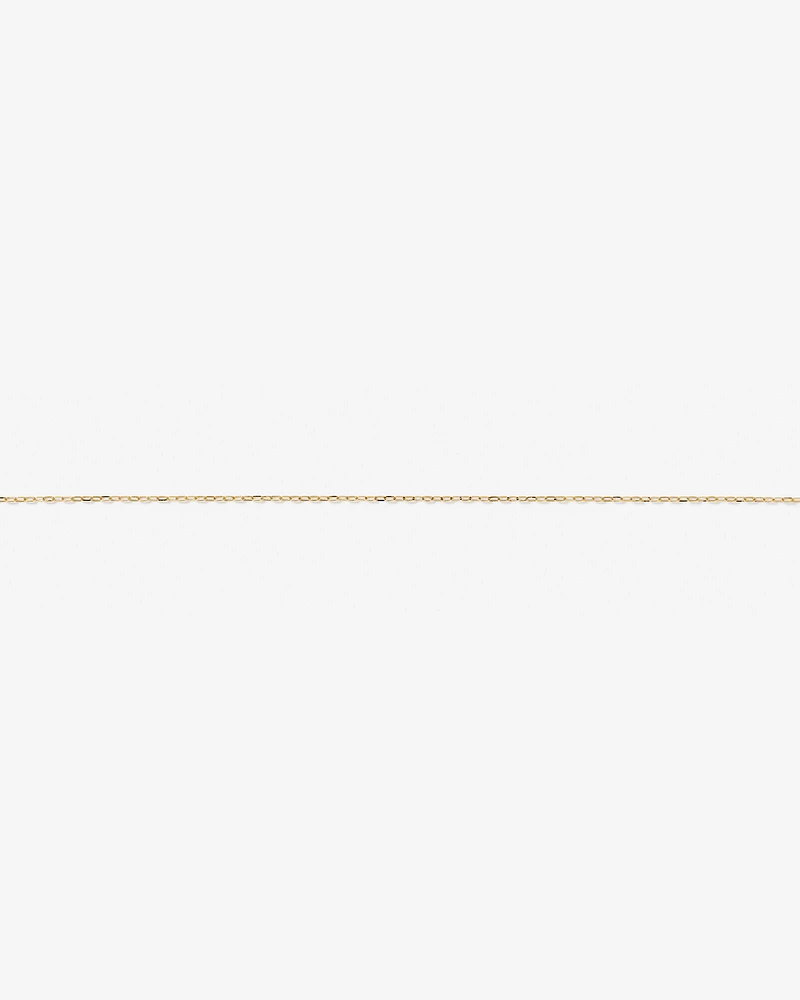 Flat Paperclip Chain Anklet in 10kt Yellow Gold