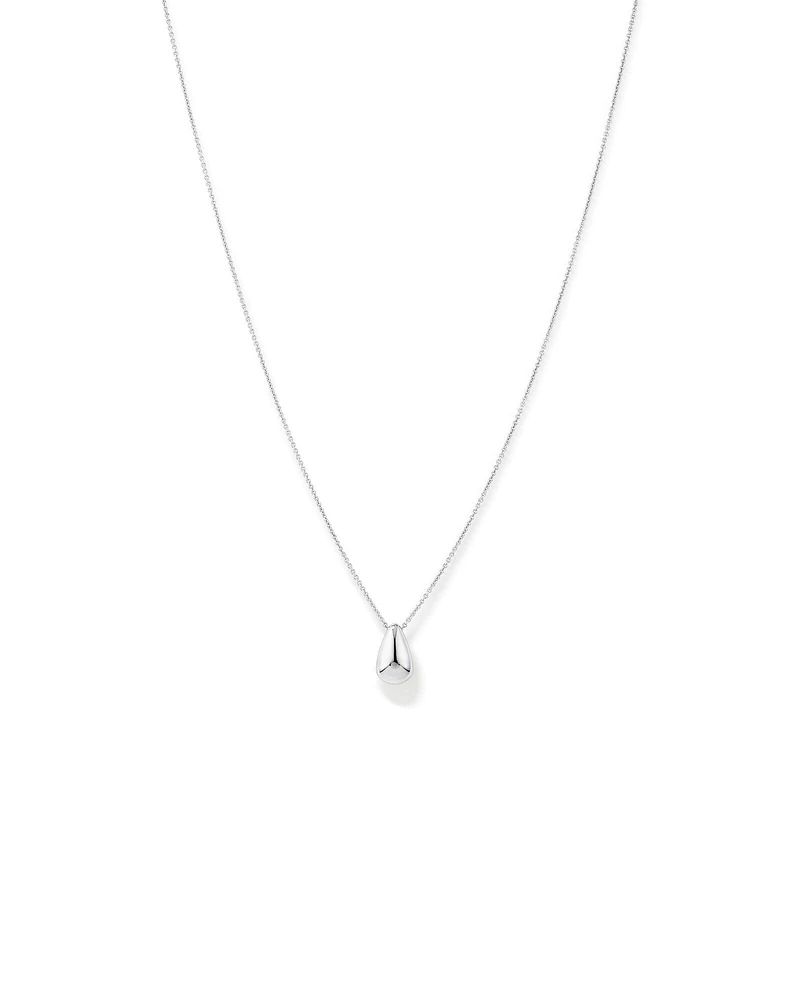 Tapered Dome Pendant Necklace in Sterling Silver