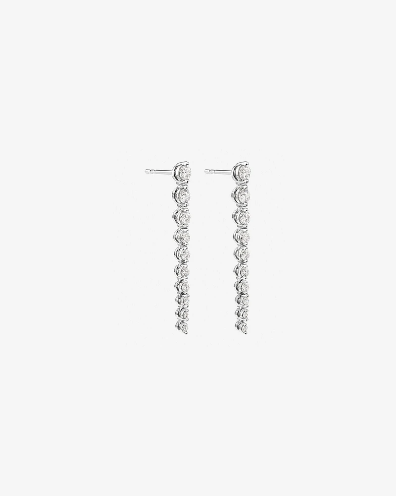 Drop Earrings with Carat TW of Diamonds in 18kt Gold