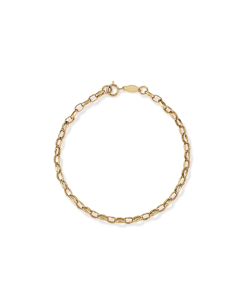 19cm (7.5") Belcher Bracelet in 10kt Yellow Gold