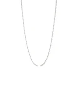 60cm (24") Round Paperclip Open Pendant Chain in Sterling Silver