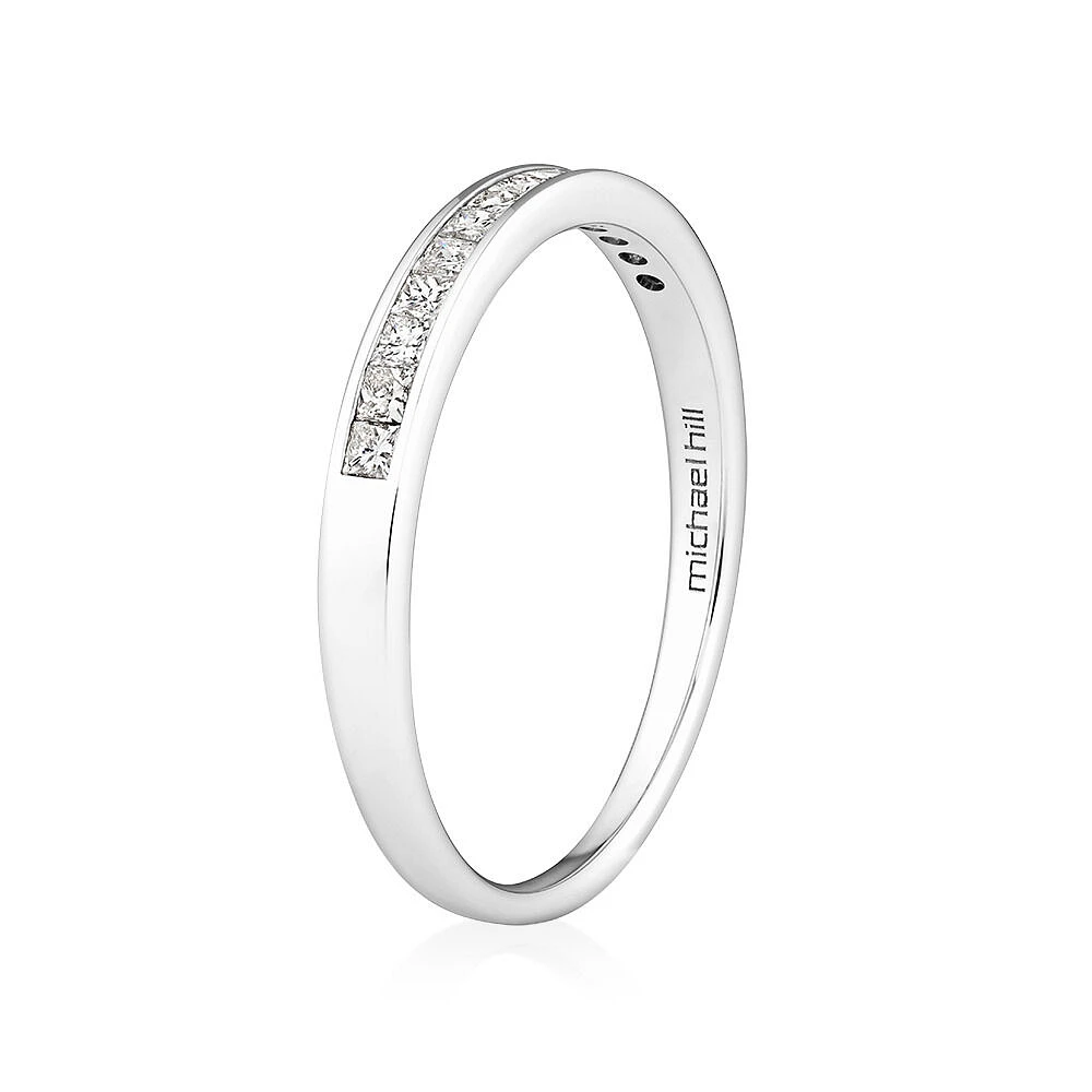 Alliance Evermore en or blanc 14 K avec diamants totalisant 0,25 ct