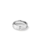 Bague en or blanc 10 K avec diamants totalisant 0,15 ct pour homme