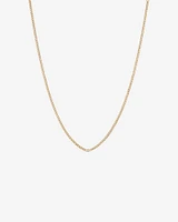 Diamond Accent Curb Chain Necklace in 10kt Yellow Gold