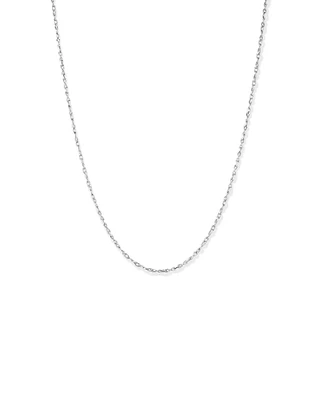 50cm (20") 3mm Width Small Diamond Cut Infinity Link Chain Necklace in Sterling Silver