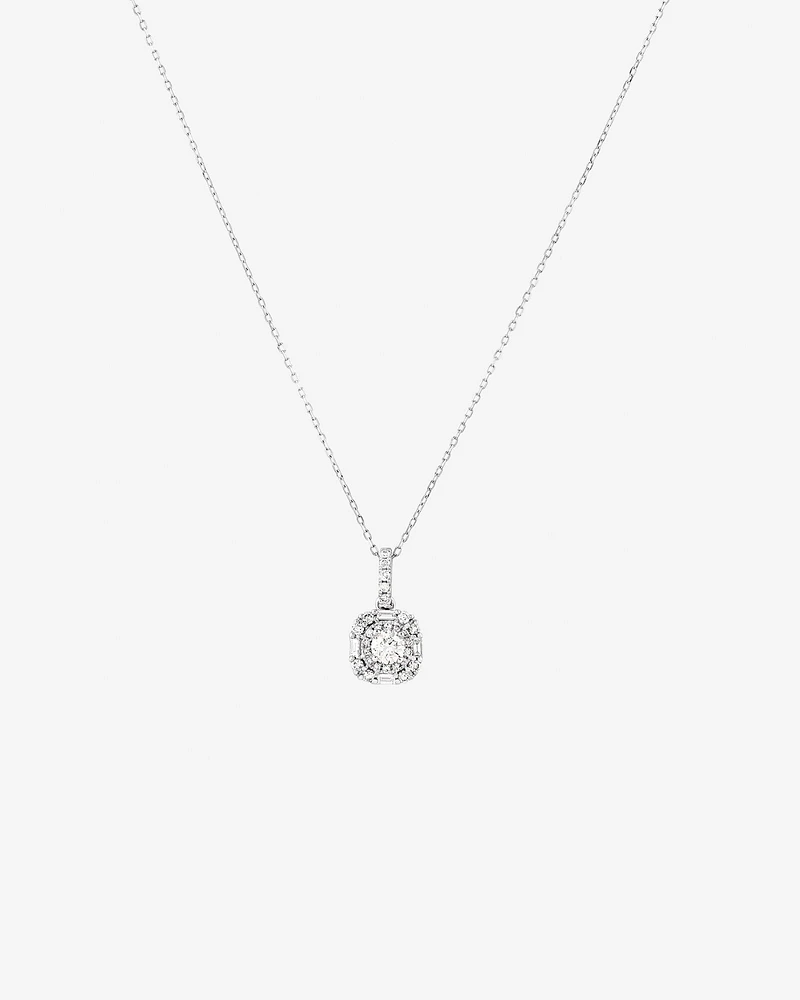 Michael Hill Designer Fashion Art Deco Pendant with 0.35 Carat TW of Diamonds in 18kt White Gold