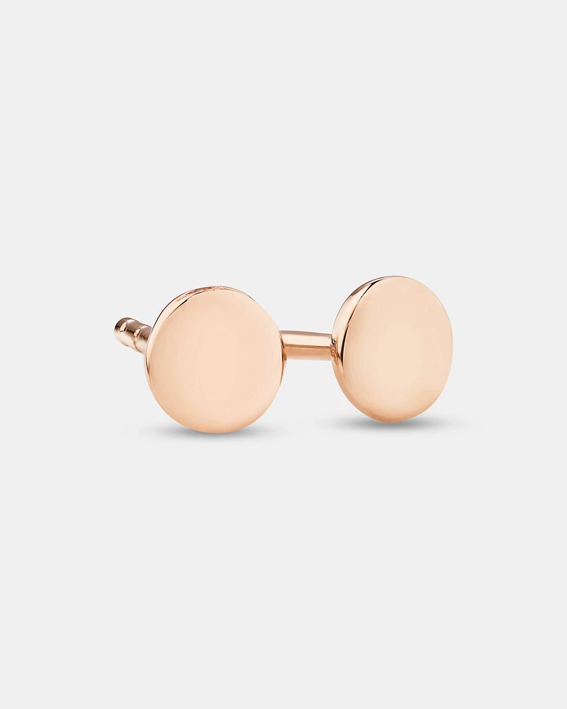 4mm Circle Stud Earrings in 10kt Rose Gold