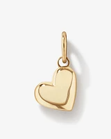 Puff Love Heart Pendant in 10kt Yellow Gold