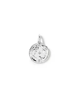 Diamond Accent Taurus Zodiac Pendant in Sterling Silver