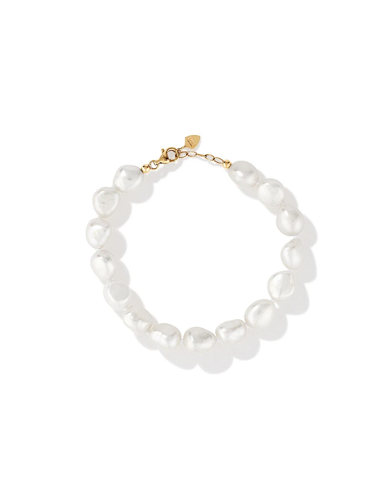 Baroque Pearl Bracelet in 10kt Yellow Gold