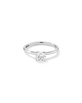 Solitaire Engagement Ring with Carat TW of Laboratory-Grown Diamond in 18kt White Gold