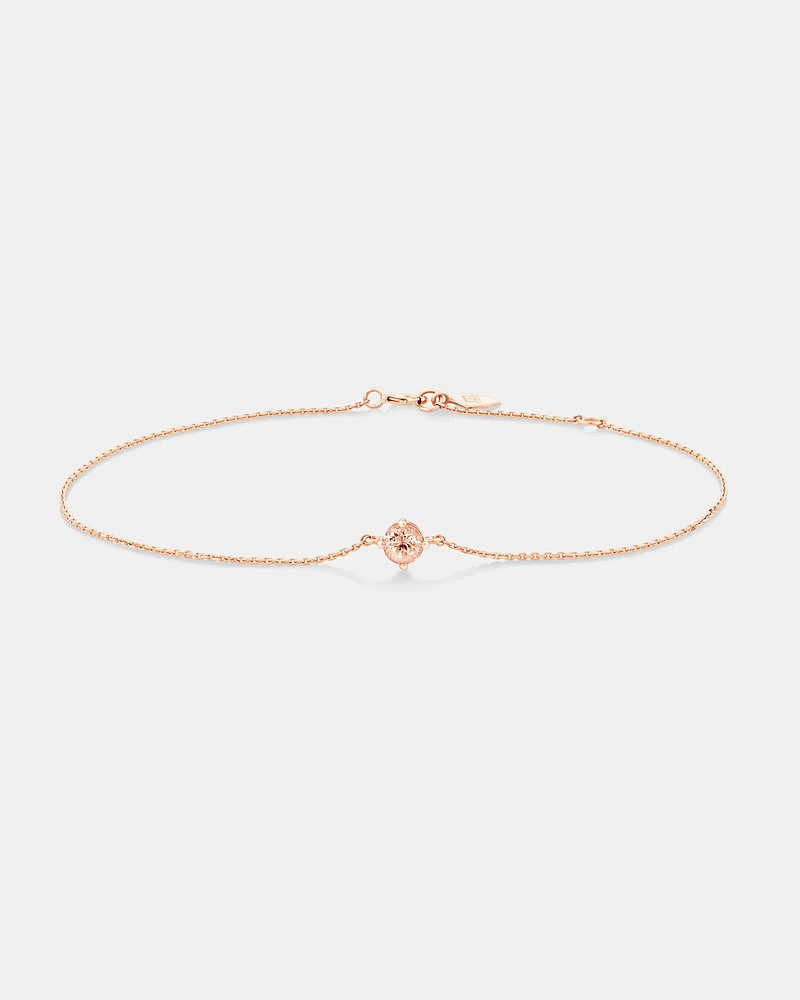 Bracelet with Morganite in 10kt Rose Gold