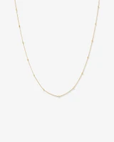 45cm (18") 2mm-2.5mm Width Adjustable Bead Necklace in 10kt Yellow Gold