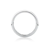 INXS By My Side Engraved Bevelled Edge 4mm Ring in Recycled Sterling Silver