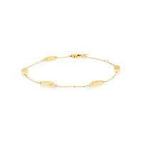 Marquise Station Bracelet in 10kt Yellow Gold